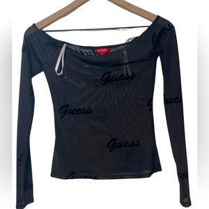 Guess Sheer Off the shoulder shirt